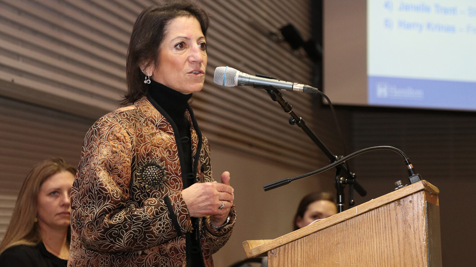 Professor Gail Krantzberg, McMaster Engineering, at a speaking engagement