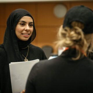 Picture of women chatting during an event