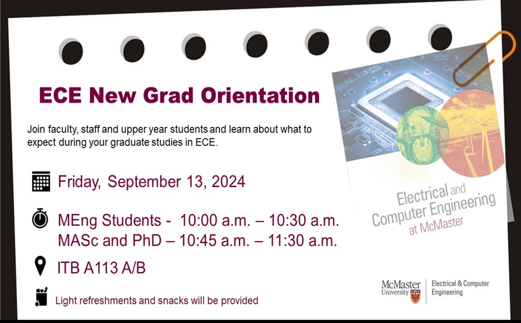 ECE New Grad Orientation Announcement