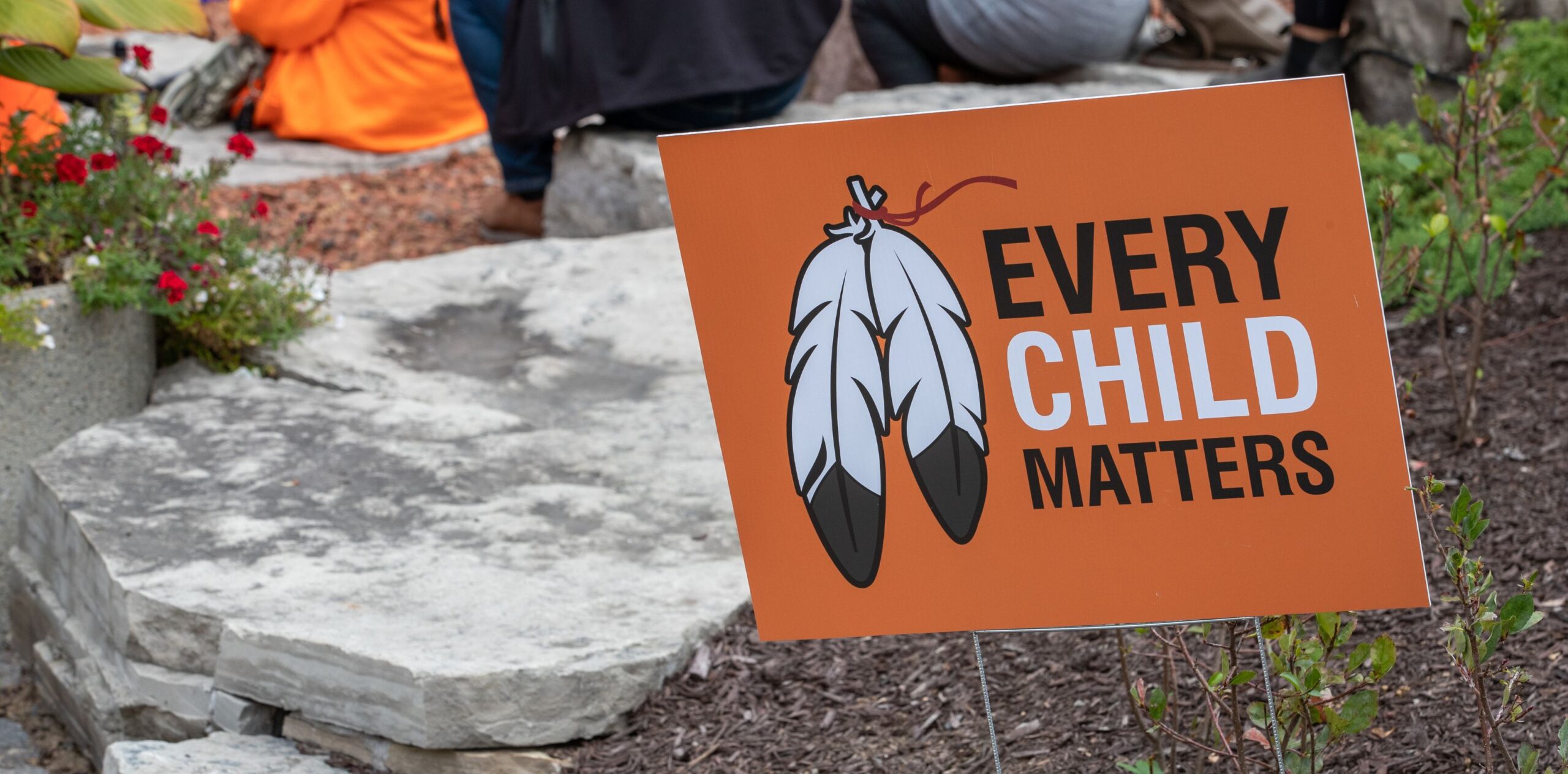 A sign saying 'every child matters' for the National Day for Truth and Reconciliation.